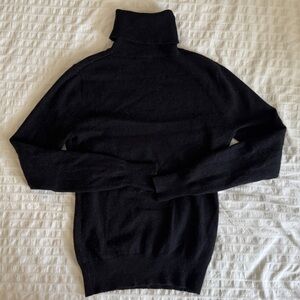 theory cashmere black turtleneck sweater